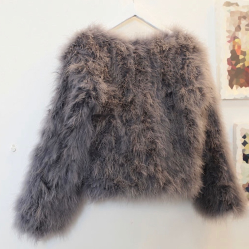 Jocelyn fifi solid feather bolero.